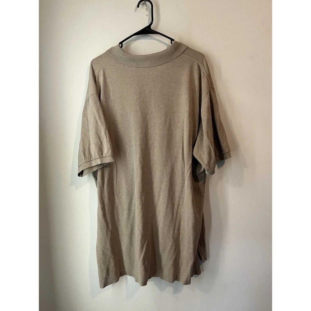 Vintage Polo Ralph Lauren Short Sleeve Polo Shirt Mens XXL Beige Pony‎ Logo